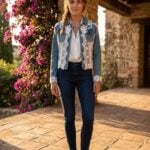 COTTON DENIM SHORT JACKET