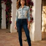 COTTON DENIM SHORT JACKET 25406